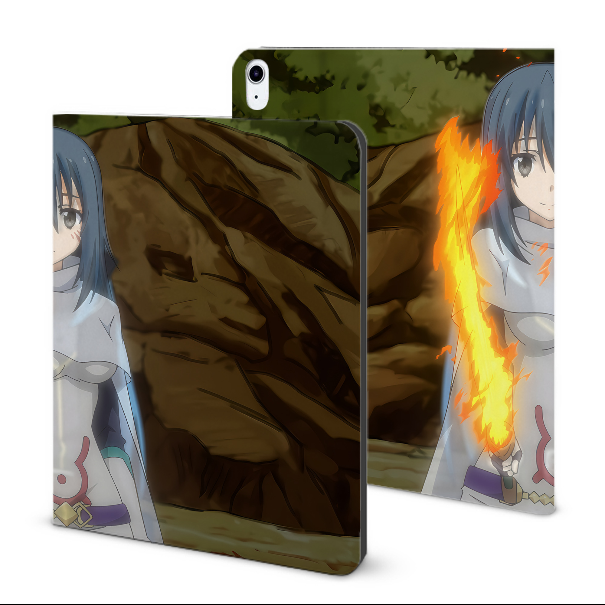 （画像用） 転スラ Regarding Reincarnated to Slime IPad ケース ブック型 PUレザー TPU 耐衝撃 軽量 薄型 ペン収納なし 全面保護 IPad 各モデル対応